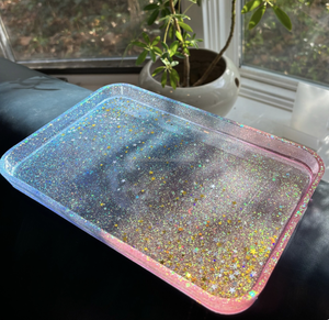 Plateau de service en résine irrégulière de haute qualité pour la décoration intérieure Design de modèle d'amour fait à la main Taille et couleur personnalisées - Product Image 6