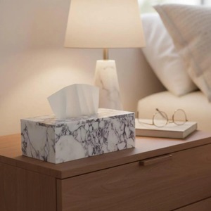 Designer Shaded Marble Tissue <b>Box</b> Case Perfect for Countertop <b>Vanity</b> Bed Side Use and Dining Table Setup Wholesale From India - Product Image 4