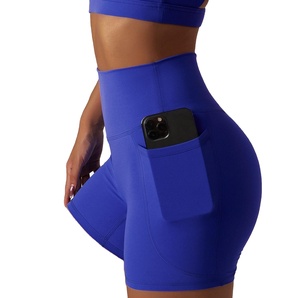 Pantalones cortos de motociclista de retazos con cordón elástico de verano para mujer, pantalones cortos grises deportivos para mujer - Product Image 1