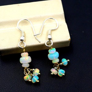 ต่างหูโอปอลเอธิโอเปียแท้ประดับเงินแท้ 925 ของขวัญสำหรับเธอ - Product Image 6