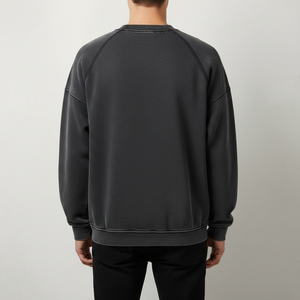 Sweat à capuche pour homme 2026 personnalisé, col rond, coupe courte, oversize, streetwear, pull-over, fabricant et grossiste sur mesure - Product Image 3