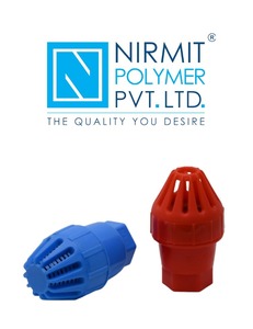 วาล์วเท้าเหยียบพลาสติกสีแดง ยี่ห้อ Nirmik รูปทรงหกเหลี่ยม ขนาด 4.8 นิ้ว เกลียว NPT ตัวผู้ สำหรับระบบน้ำแรงดันต่ำ - Product Image 3