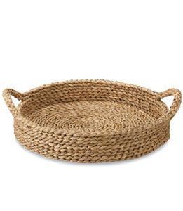 Plateau rond en bois avec décorations en bois de manguier et plateaux de service - Product Image 3