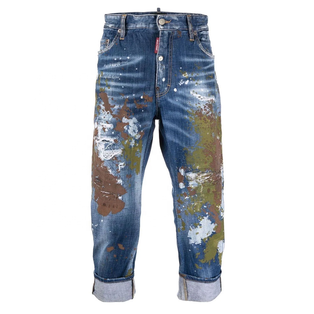 Mannen Jeans Jeansmen Jeans Mannen Skinny Oem Denim Designer Groothandel Authentieke Mannen Skinny Ripped Fancy Merkloze Biker Jeans