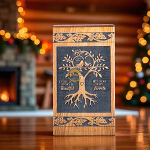 Handcrafted lifetree urn & Natural Wood Cremation Urn Ashes <b>Box</b> Artistic Funeral <b>Memorial</b> Keepsake by AYAANS - Product Image 2