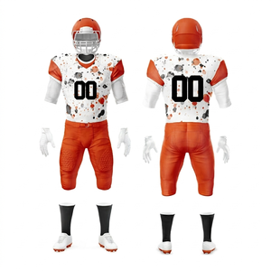 Tenues de football américain personnalisables violet-noir sublimées, anti-humidité, ajustées, pour hommes, toutes saisons - Product Image 6