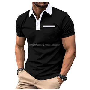 2025 nouveau Design qualité Sublimation à manches courtes chemises de Golf formelles pour Polyester/coton T-shirt pour hommes coupe ample tricoté - Product Image 4