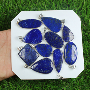 Wholesale Lot Bezel Charm Pendant Rainbow Moonstone <b>Silver</b> Plated Brass Jewelry Necklace - Product Image 4