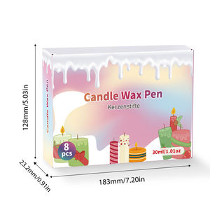 OSBANG 24-color natural iron oxide liquid colored candle wax <b>pen</b> DIY colored candle soap coating pigments <b>painting</b> staining <b>pens</b> - Product Image 5