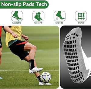 2 Set Anti-Slip <b>Grip</b> Soccer <b>Socks</b> with Shin Guard Sleeves, Sports Athletic <b>Socks</b> for Men Women - Product Image 5