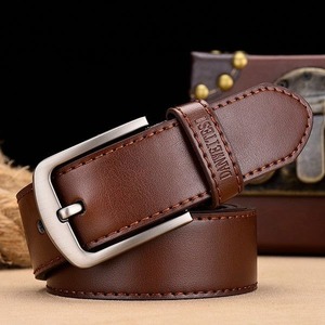Ceintures tressées en cuir vintage pour hommes avec boucle en cuivre 2025 – Logo personnalisé, marron, décontractées, écologiques, pour hommes, vente en gros, OEM - Product Image 4
