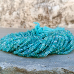 Apatita Natural Sky, Cuentas de Piedra Preciosa de 6mm en Forma de Neumático Heishi, Corte en Rueda, Piedra Azul para Fabricación de Joyas, Precio al por Mayor, a Granel, 13 Pulgadas - Product Image 2