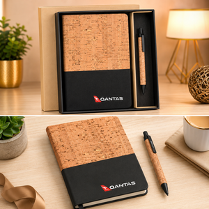Custom Logo Brown Kraft Promotional Gift Box Set with PU Leather <b>Wallet</b> Keychain Screen UV Printing for Corporate Business Gifts - Product Image 6
