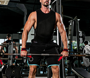 สายรัดข้อมือยกน้ำหนักสำหรับยกน้ำหนัก เพาะกาย พาวเวอร์ลิฟติ้ง ฝึกความแข็งแรง และเดดลิฟท์ บุด้วยนีโอพรีน ขนาด 18 นิ้ว - Product Image 6