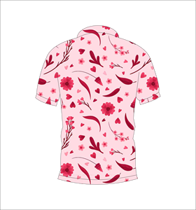 เสื้อโปโลพิมพ์ลายดอกไม้แบบกำหนดเอง แขนสั้น สวมใส่สบาย เหมาะสำหรับกอล์ฟ เทนนิส ชุดทีมฤดูร้อน - Product Image 2