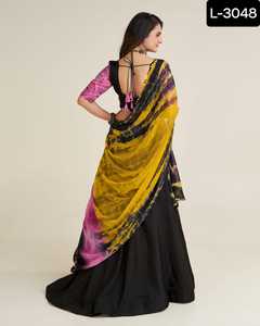 New Designer <b>Lehenga</b> Choli For Navratri Cotton <b>Lehenga</b> Black Color Festival Wear <b>Simple</b> <b>Lehenga</b> With Dupatta New Design - Product Image 4
