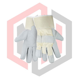 Guantes de Trabajo de Piel de Becerro Beige Blanco, Resistentes a Desgarros, Transpirables, Antiestáticos, con Palma de Cuero, para Bomberos, Anti-Impactos, Anti-Cortes - Product Image 3