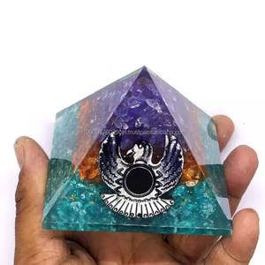 ปิรามิดพลังงานสำหรับการป้องกัน EMF หินอาเกตธรรมชาติหินอาเกตใส - Product Image 6