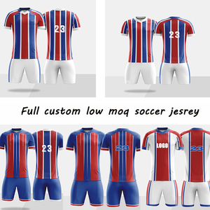 High Quality Striped Design Soccer Uniforms <b>Sets</b> Kit Soccer Wear Uniform Football Jersey Custom Soccer Jersey - Product Image 6