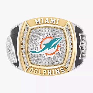 Top Quality Dolphins 1/2CT Diamond Championship Ring for Football <b>Fan</b> Souvenir Jewelry Available for Worldwide Supply - Product Image 2