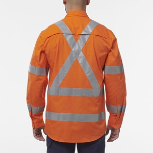 Chemise de sécurité réfléchissante personnalisée, vêtements de travail haute visibilité avec bande réfléchissante pour les travailleurs de la construction et industriels - Product Image 4