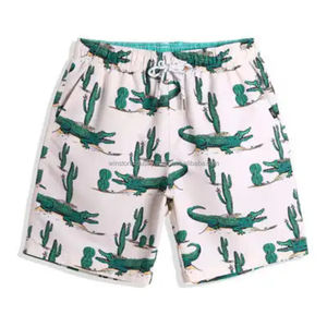 กางเกงขาสั้นของผู้ชายกางเกงขาสั้นแบบแห้งเร็วคุณภาพพรีเมี่ยมพร้อมเอวยางยืดดีไซน์สีทึบใหม่ - Product Image 2