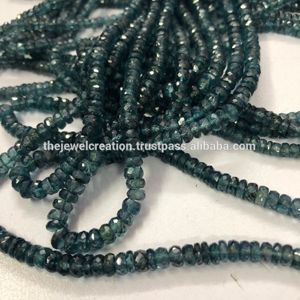 Perles Rondelles Facettées en Kyanite Indigo Naturelle 3mm 5mm, Fils de Pierres Précieuses pour la Fabrication de Bijoux, Tendances Alibaba - Product Image 1