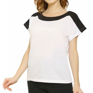 T-shirt en coton à manches courtes pour femme, 100% coton, haute qualité, impression personnalisée, coupe ample, prix bas, tendance, t-shirts pour femmes - Product Image 1