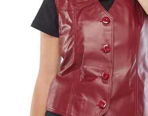 Chaleco de Cuero para Mujer, Estilo Motero, Duradero, Cómodo, Ligero y Elegante, Ropa de Motocicleta - Product Image 6