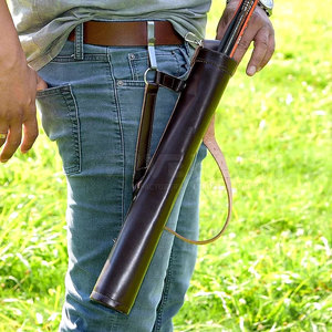Sacoche de tir à l'arc en cuir pour l'extérieur, élégante, en matériau durable, avec ceinture réglable, pour la chasse, l'entraînement et les sports - Product Image 5