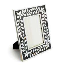 Luxury <b>Black</b> Bone Inlay Wooden Photo <b>Frame</b> Handmade Floral Picture <b>Frame</b> Decorative Tabletop Desktop Display <b>Frame</b> Home Office - Product Image 5