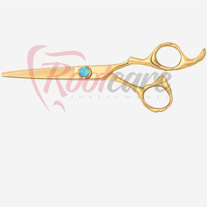 Tijeras de Barbero Profesionales Doradas, Hechas a Mano, de Acero Inoxidable, con Cuchilla Afilada, para Uso en Salón, para Diestros - Product Image 4