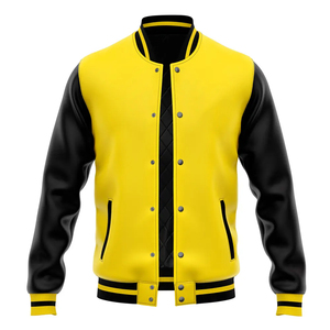 Manufacturer High Quality Men's Baseball Letterman Varsity <b>Jacket</b> Custom Embroidery <b>Leather</b> Sleeves Windbreaker <b>Jacket</b> - Product Image 1
