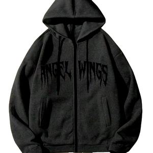 Sweat-shirt à capuche zippé pour homme, 100% coton, coupe classique, molletonné, confortable, imprimé numérique personnalisé, 350g, pour la saison hivernale - Product Image 1