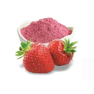 Poudre d'extrait de fraise 60% extraite par solvant, ingrédient de qualité alimentaire, riche en nutriments de fruits rouges, pour boissons, smoothies et pâtisseries - Product Image 1