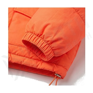 Hooded Quilted Waterproof <b>Bubble</b> Jacket Black Full Sleeve Winter Windproof Cotton Shell Knitted Fabric Polyester Filling Stand - Product Image 6