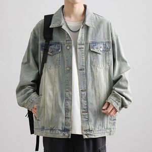 Men's for Denim Jacket Casual Button Front Solid Color Regular Fit Autumn Winter Windproof Eco-Friendly 100% Cotton Washable - Product Image 3
