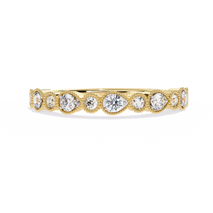 Anillos Apilables Minimalistas para Mujer, Oro Sólido de 18K, Diamante Natural 100% Original, Anillo de Eternidad, Juego de Anillos de Boda, Regalo para Fiesta - Product Image 4