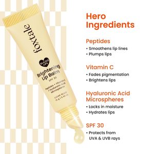 Baume à lèvres éclaircissant Foxtale SPF 30 pour lèvres foncées avec peptides et vitamine C |   Éclaircit |   Hydrate |   12g - Product Image 3