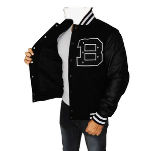 Custom Varsity <b>Jacket</b> Wool/Polyester Blend Stand Collar Embroidered College <b>Baseball</b> <b>Bomber</b> <b>Jacket</b> Waterproof - Product Image 5