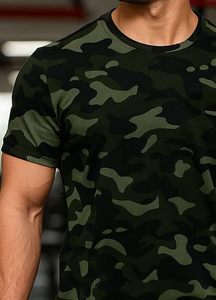 Camiseta Táctica Personalizada de Punto con Estampado Digital de Camuflaje, Alta Resistencia del Color, Algodón, Ropa Casual - Product Image 2
