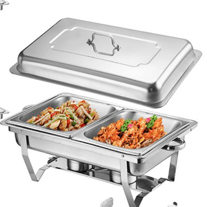 Set Of 3 Metal Chafing Dish Home And Restaurant Table Ware Decorative Food Warmer <b>Buffet</b> <b>Server</b> Chaffing Dish Hotels Supplies - Product Image 3