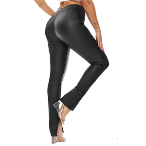 Pantalones de Cuero Sintético Elásticos de Cintura Alta para Mujer, Brillantes, Impermeables, de Secado Rápido, Diseño Elegante, Calidad Premium - Product Image 1