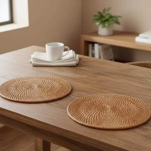 Octagonal Bamboo Table <b>Mat</b> 400mm Nordic Style Non-Slip <b>Mats</b> & Pads - Product Image 2