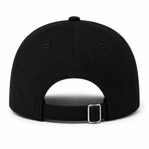 Premium <b>Black</b> Embroidered <b>Baseball</b> <b>Cap</b> Custom Logo Cotton Dad Hat Adjustable Strap Embroidery <b>Cap</b> 6 Panel <b>Black</b> Cotton <b>Baseball</b> - Product Image 2