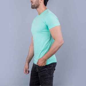 Camiseta de Hombre Lisa para Bordar, de Alta Calidad, Poliéster, Cuello Alto, Personalizable al por Mayor, OEM - Product Image 5