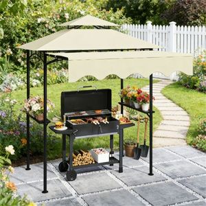 Pabellón de Barbacoa Beige para Exteriores, Ideal para Entretenimiento al Aire Libre - Product Image 1