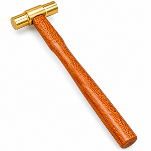Marteau à bijoux en laiton de haute qualité avec manche en bois pour orfèvres et artisanat de marquage métallique, moulage de bijoux - Product Image 1