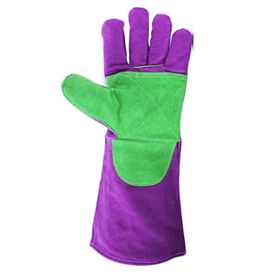 Gants de travail de soudeur en cuir de vachette pleine fleur à manches longues, isolants, flexibles et haute résistance, prix de gros, gants de sécurité pour le soudage - Product Image 5