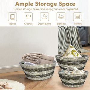 Set di 3 Cesti Impilabili per Bucato con Comodi Manici Forati - Product Image 4